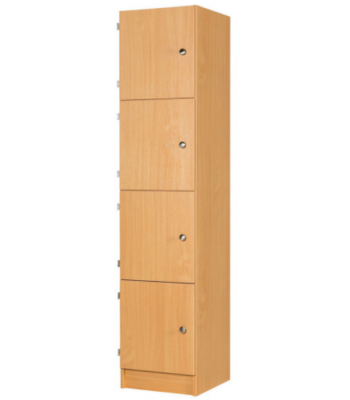 1800mm FOUR DOOR SECONDARY HEIGHT WOODEN LOCKERS