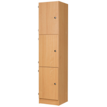 1370mm THREE DOOR PRIMARY HEIGHT WOODEN LOCKERS