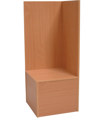 CORNER STORAGE BENCH WITH BACK