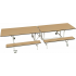 RECTANGULAR MOBILE FOLDING BENCH UNIT