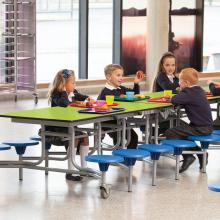 SPACERIGHT 16 SEAT RECTANGULAR MOBILE FOLDING TABLE ( AGES 4 - 6 )