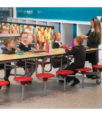 SPACERIGHT 12 SEAT RECTANGULAR MOBILE FOLDING TABLE 