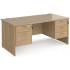 MAESTRO 25 PANEL END FIXED DOUBLE PEDESTAL DESK