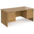 MAESTRO 25 PANEL END FIXED DOUBLE PEDESTAL DESK
