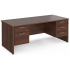 MAESTRO 25 PANEL END FIXED DOUBLE PEDESTAL DESK