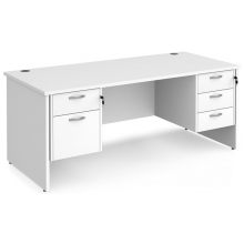 MAESTRO 25 PANEL END FIXED DOUBLE PEDESTAL DESK