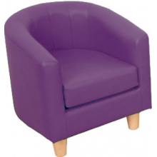 EARLY YEARS FAUX LEATHER TUB CHAIRS